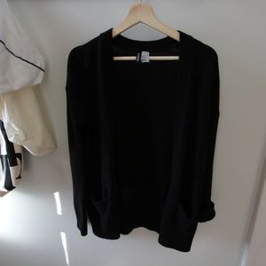 Mid-length black cardigan, H&M